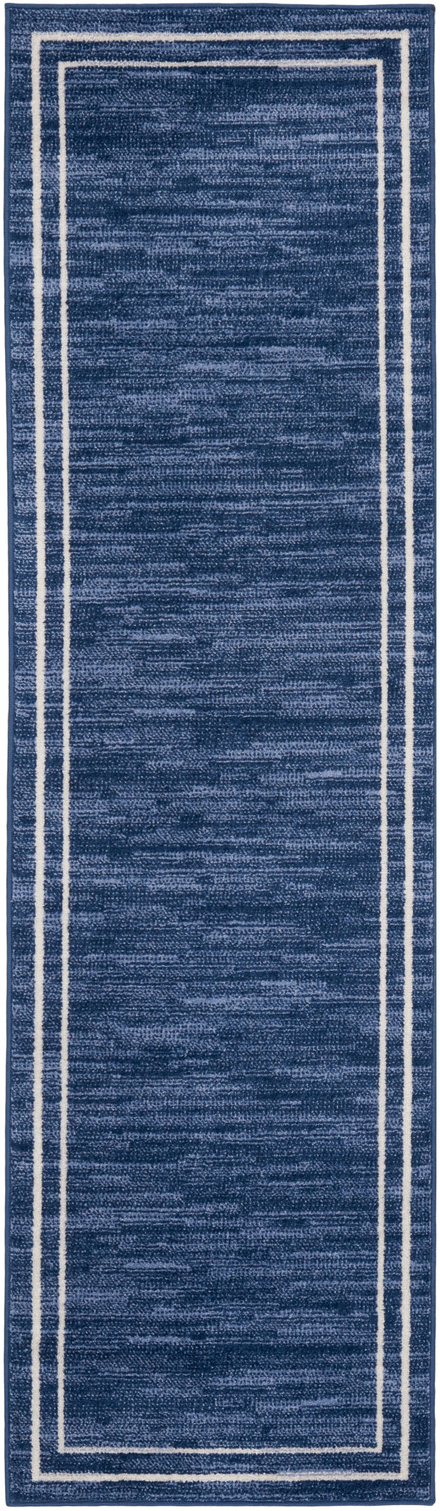 Nourison Home Nourison Essentials NRE02 Navy Ivory Contemporary Power-loomed Rug