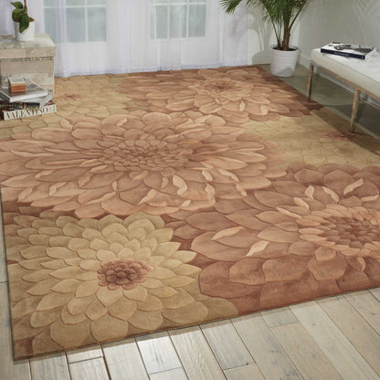 Nourison Home Tropics  Taupe Green  Contemporary