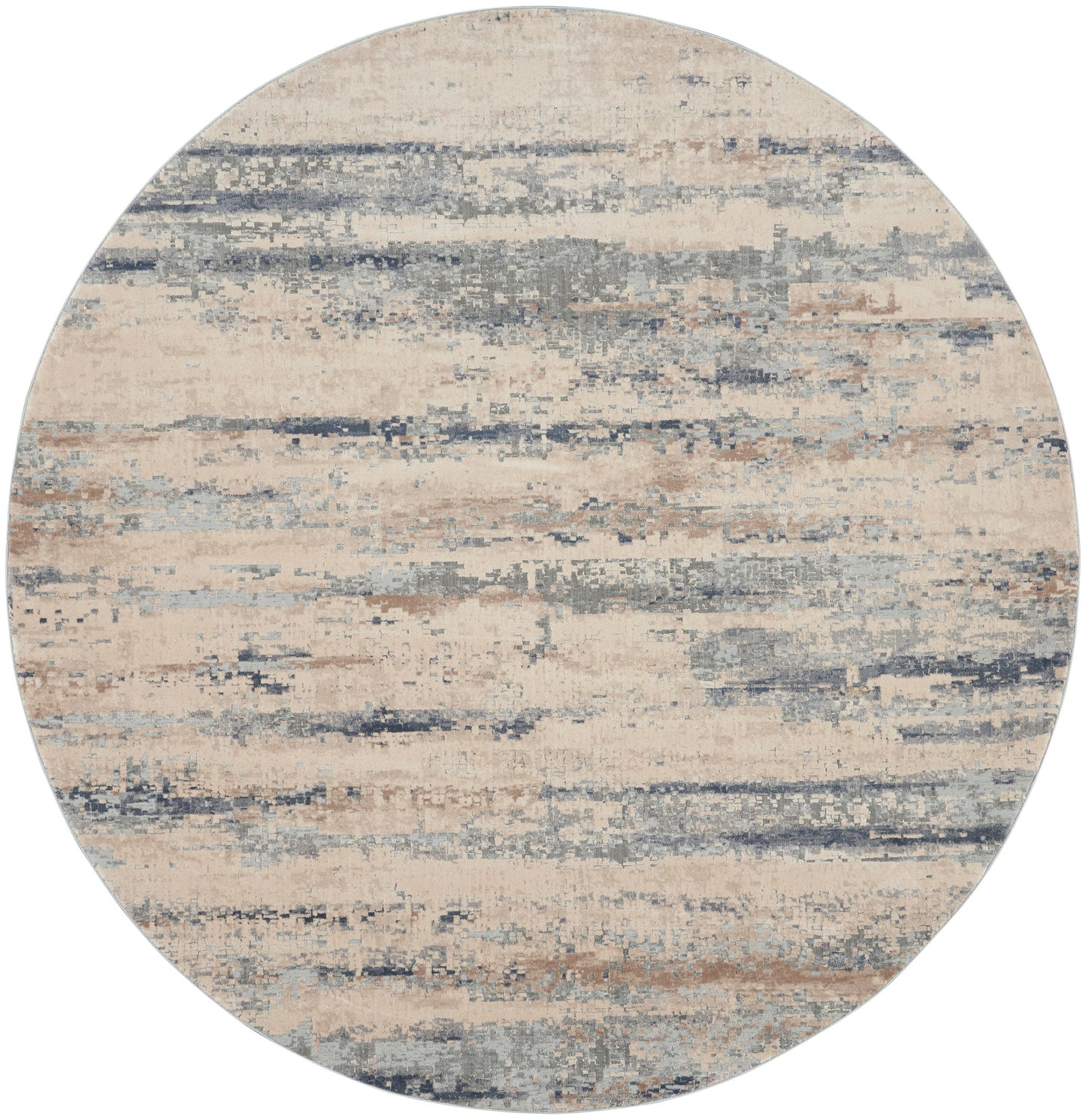 Nourison Home Rustic Textures RUS04 Beige Grey Contemporary Power-loomed Rugs