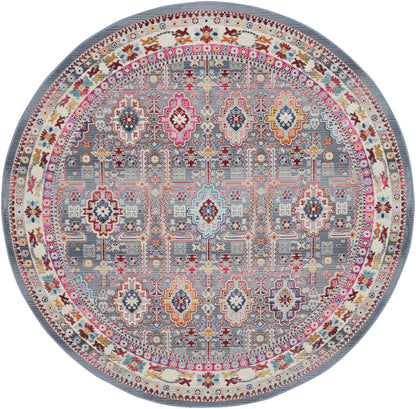 Nourison Home Vintage Kashan VKA05 Grey Multi Transitional Power-loomed Rug