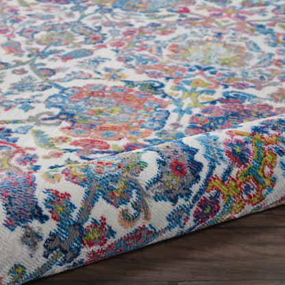 Nourison Home Ankara Global  Ivory Blue  Transitional