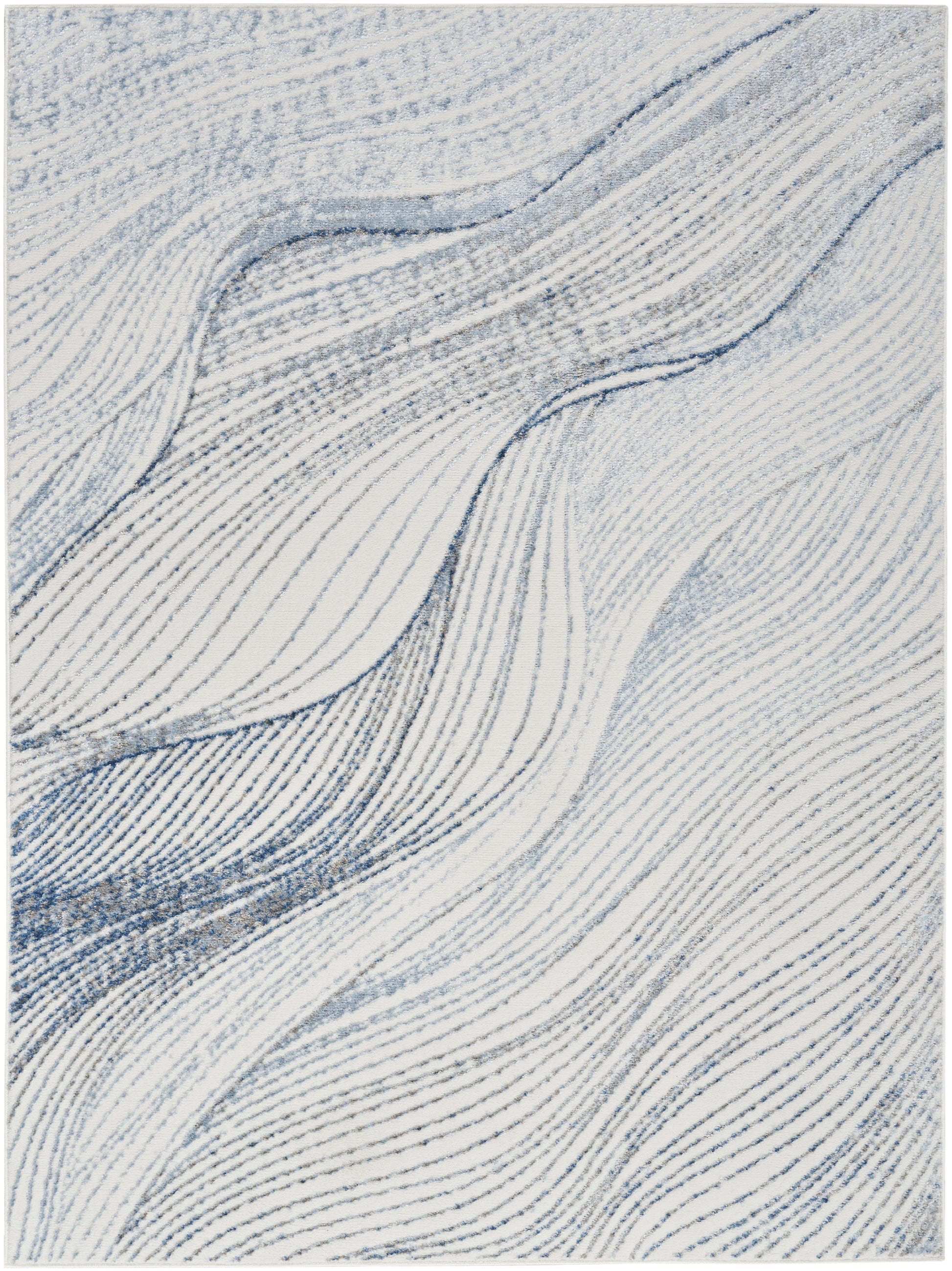 Nourison Home Fascination  Ivory Blue  Contemporary