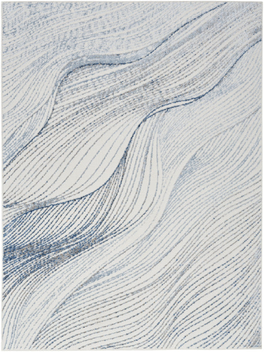 Nourison Home Fascination  Ivory Blue  Contemporary