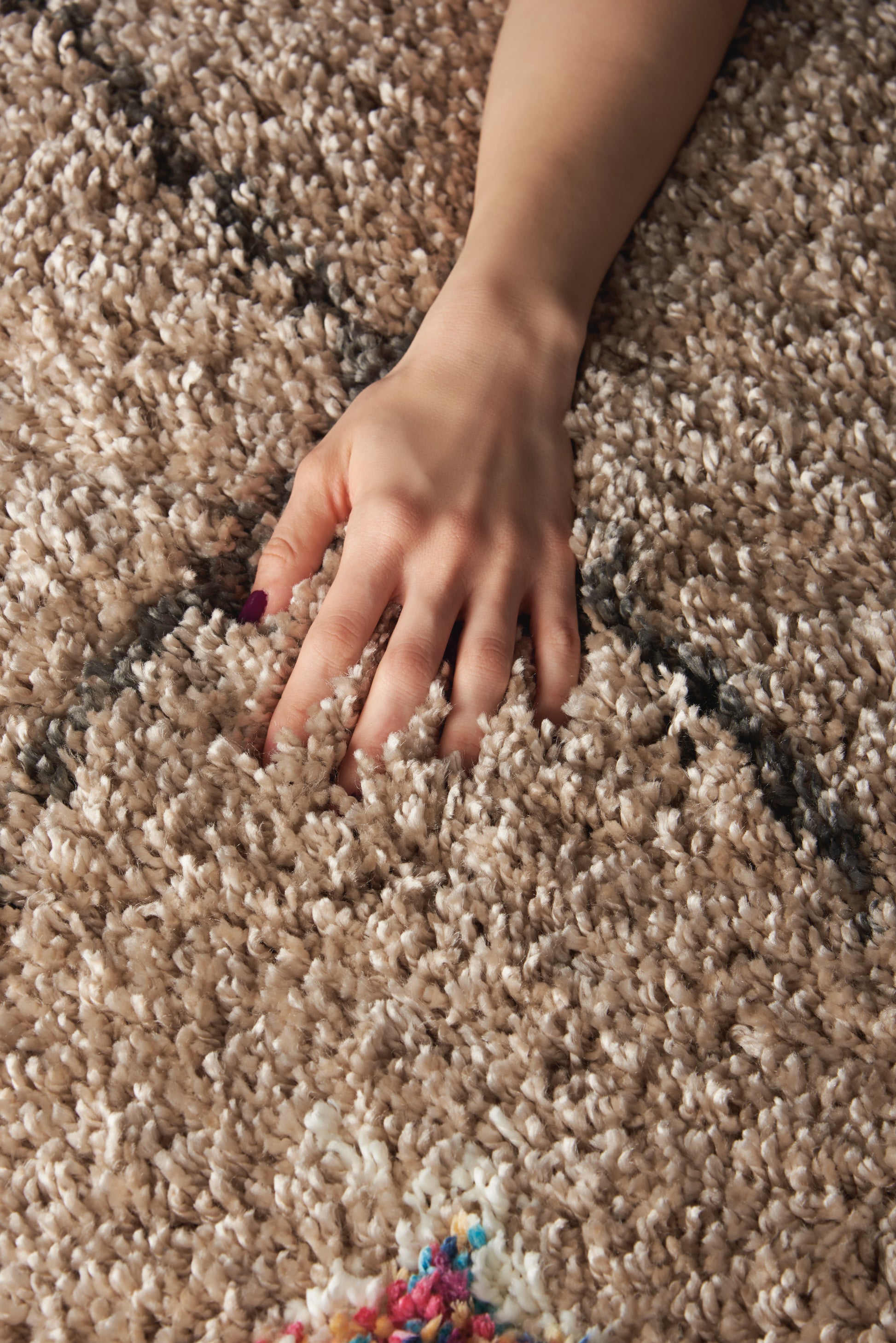 Nourison Home Denmark Shag  Tan  Contemporary