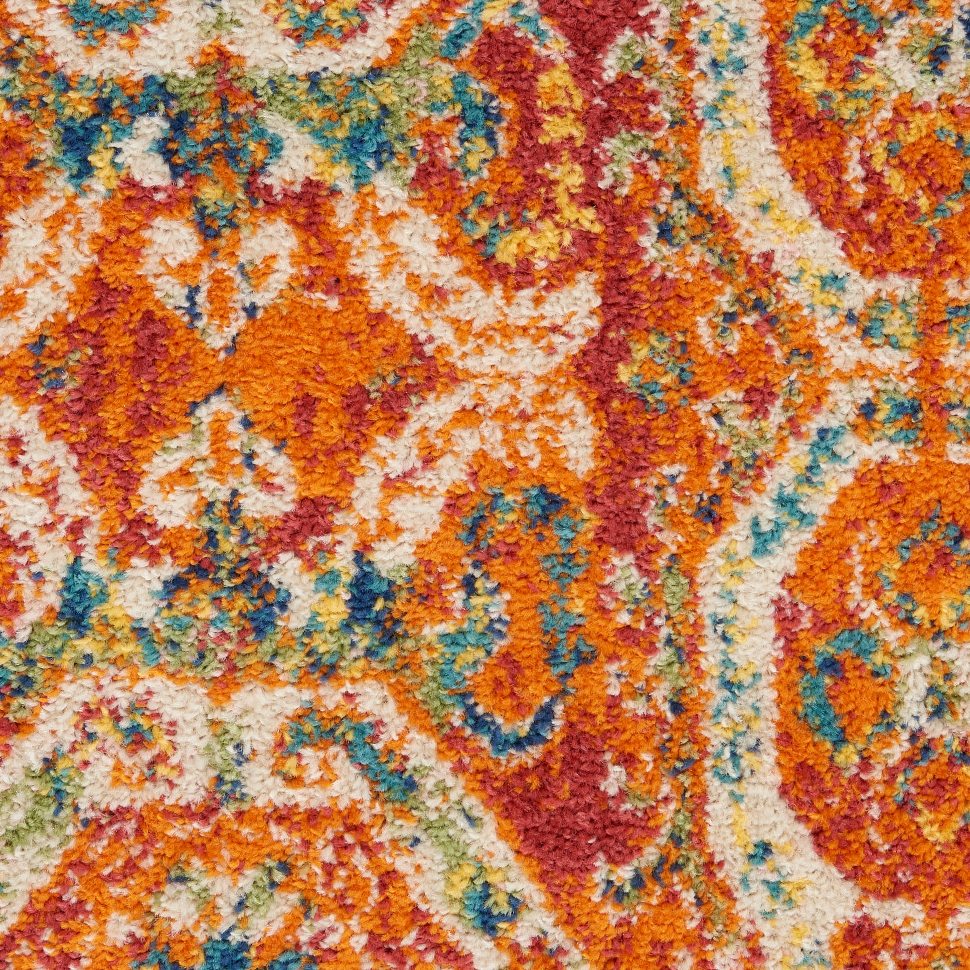 Nourison Home Allur  Red Multicolor  Transitional