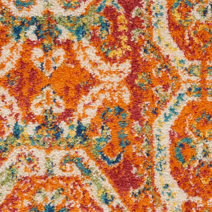 Nourison Home Allur  Red Multicolor  Transitional