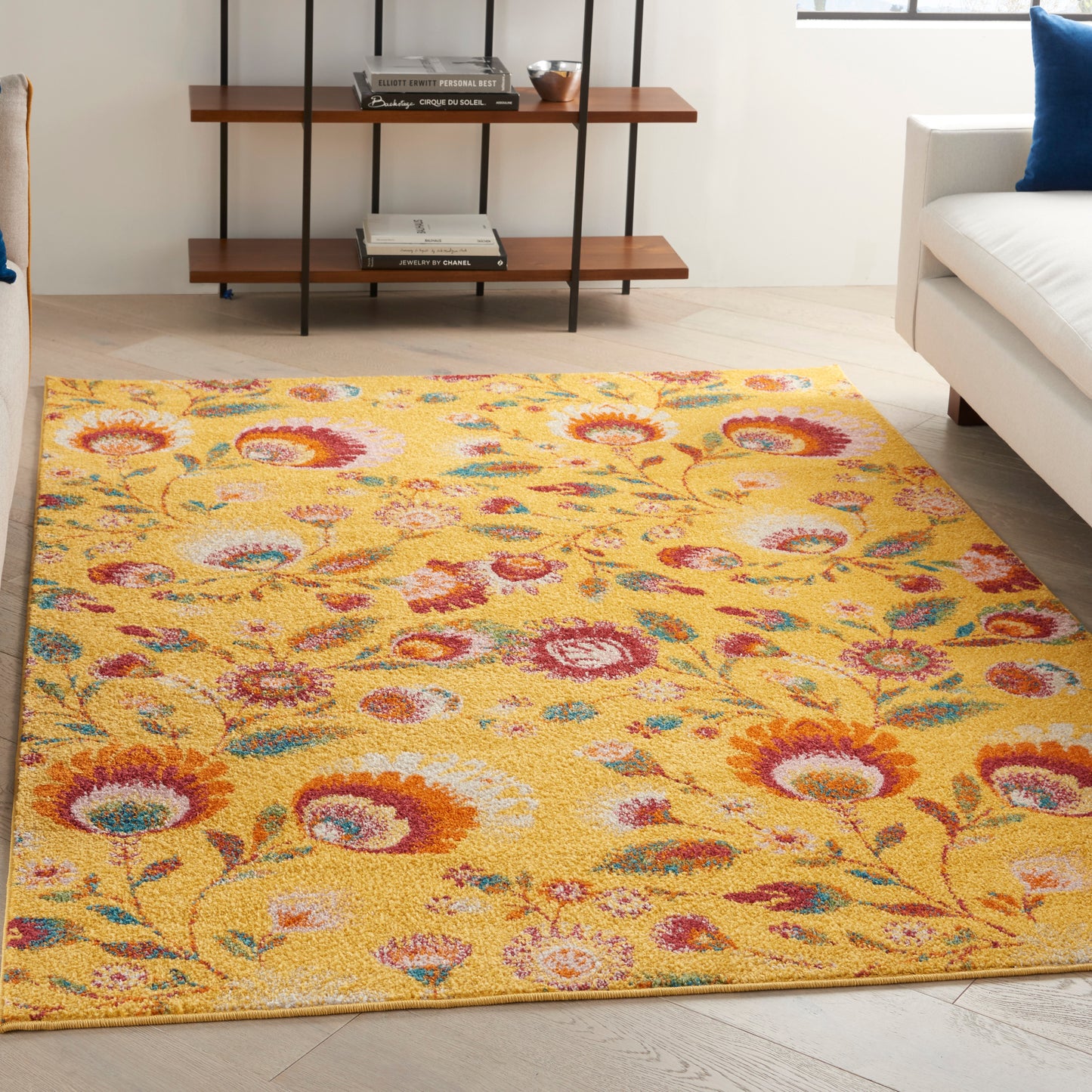 Nourison Home Allur  Yellow Multicolor  Contemporary