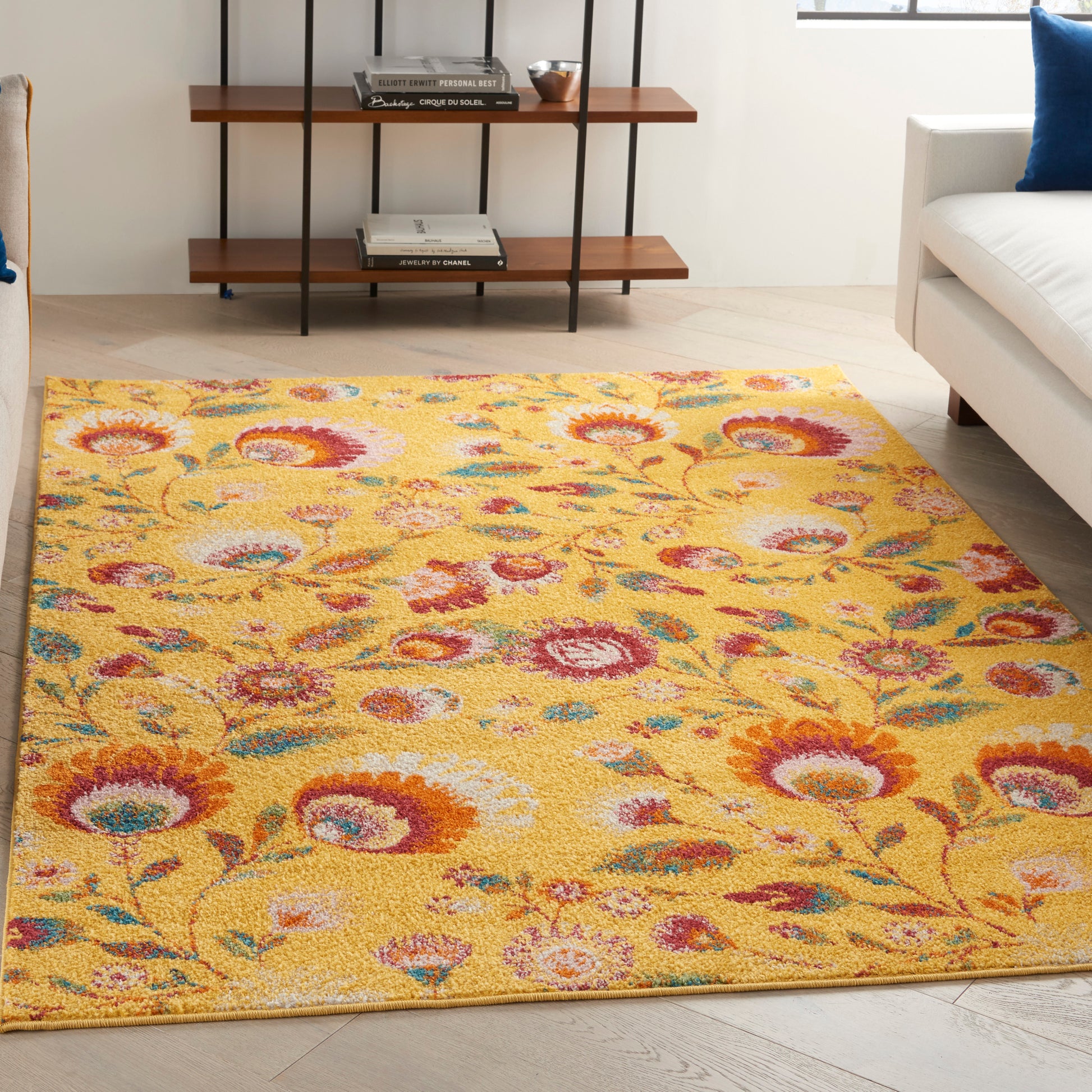 Nourison Home Allur  Yellow Multicolor  Contemporary