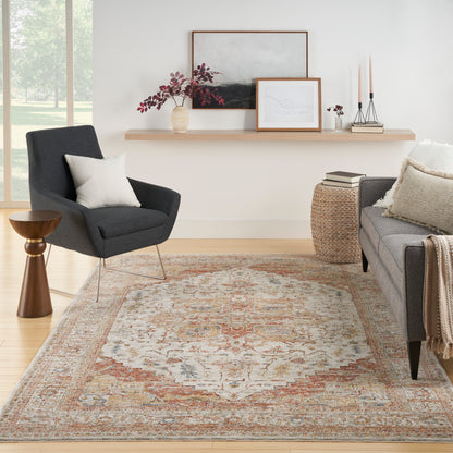 Nourison Home Sahar  Ivory Rust  Traditional