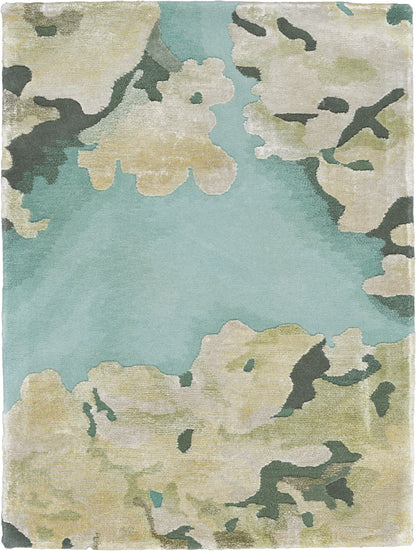 Nourison Home Prismatic PRS06 Aqua Contemporary Hand Tufted Rug