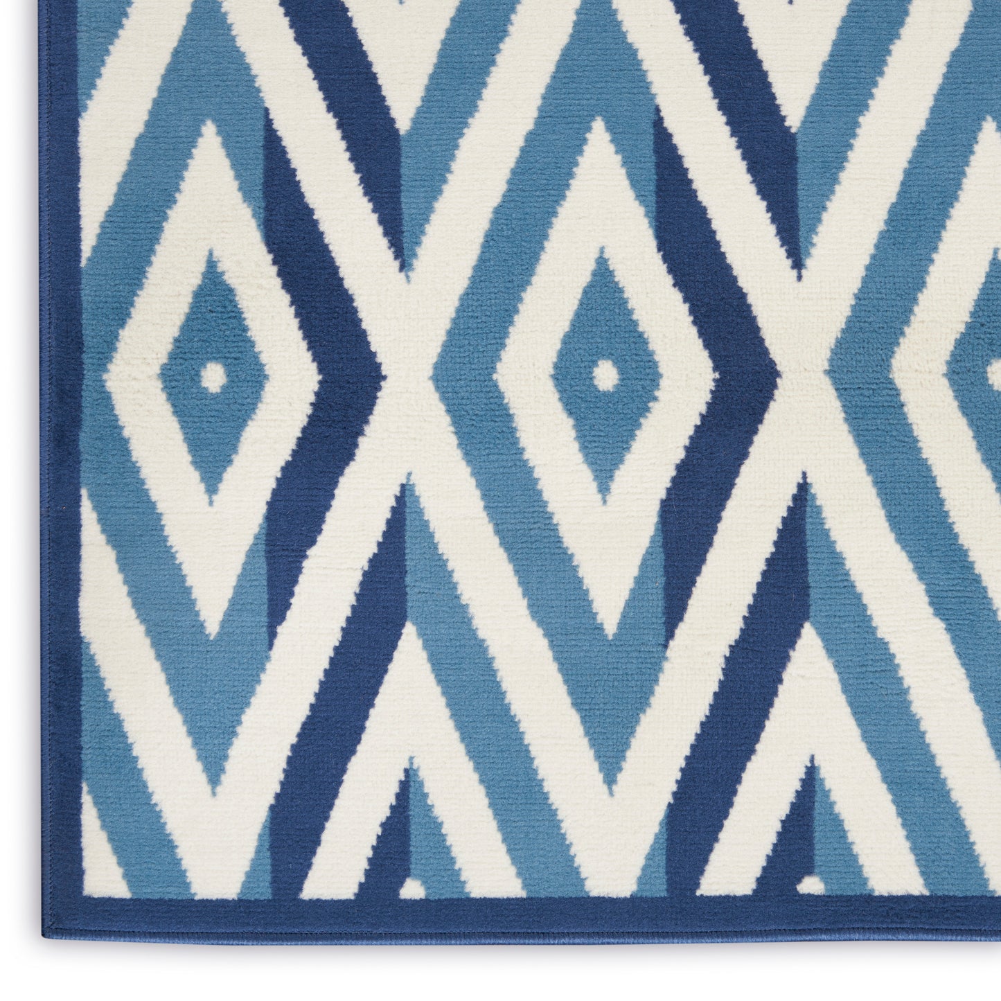 Nourison Home Grafix  White Blue  Contemporary