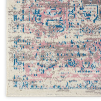 Nourison Home Grafix  Ivory Pink  Transitional