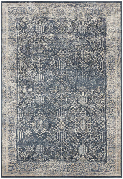 Nourison Home Malta MAI12 Navy Ivory Traditional Power-loomed Rug