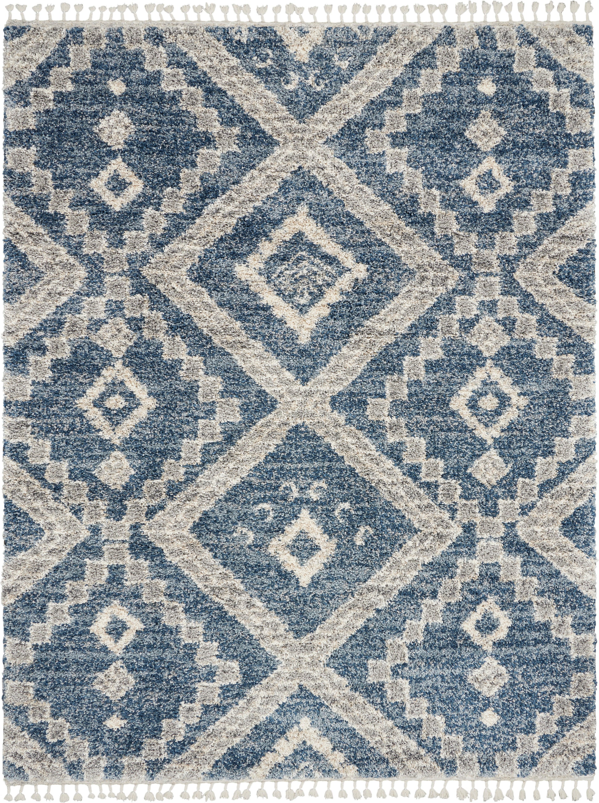 Nourison Home Oslo Shag  Denim Blue  Contemporary