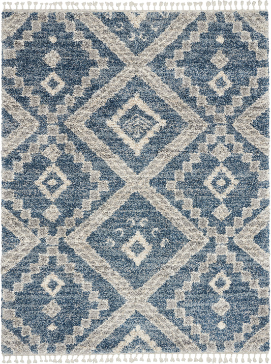 Nourison Home Oslo Shag  Denim Blue  Contemporary