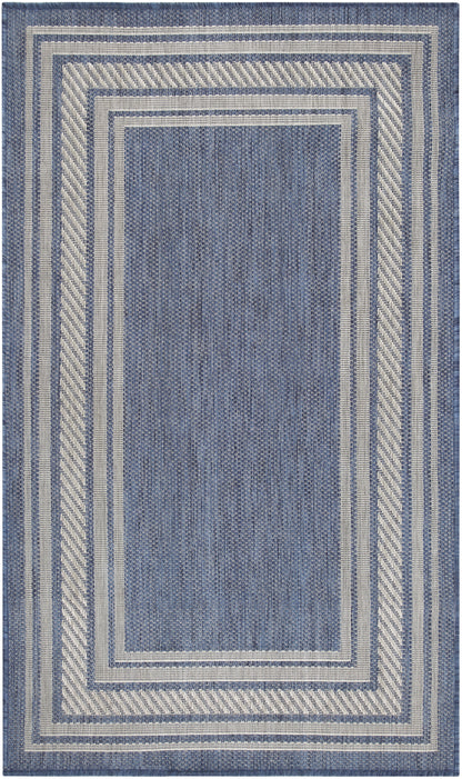 Nourison Home Horizon Indoor/Outdoor HOZ03 Denim Contemporary Power-loomed Rug