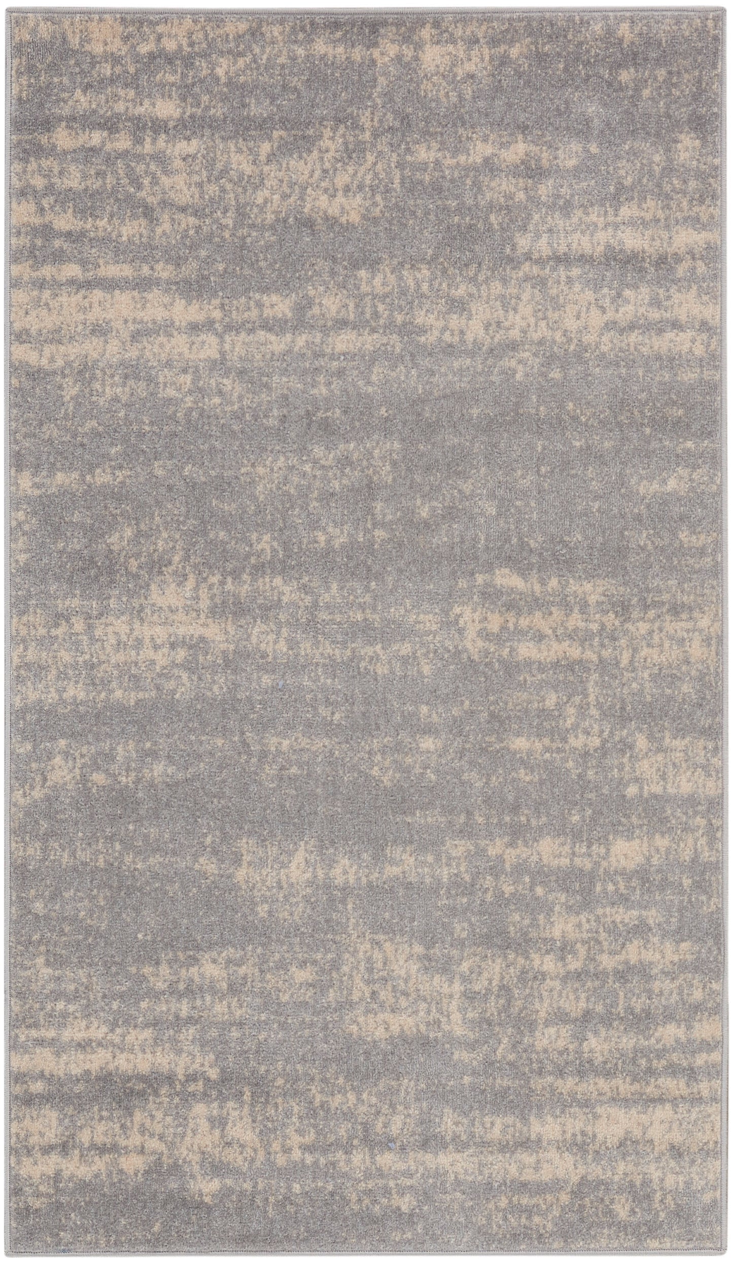 Nourison Home Nourison Essentials NRE03 Grey Beige Contemporary Power-loomed Rug
