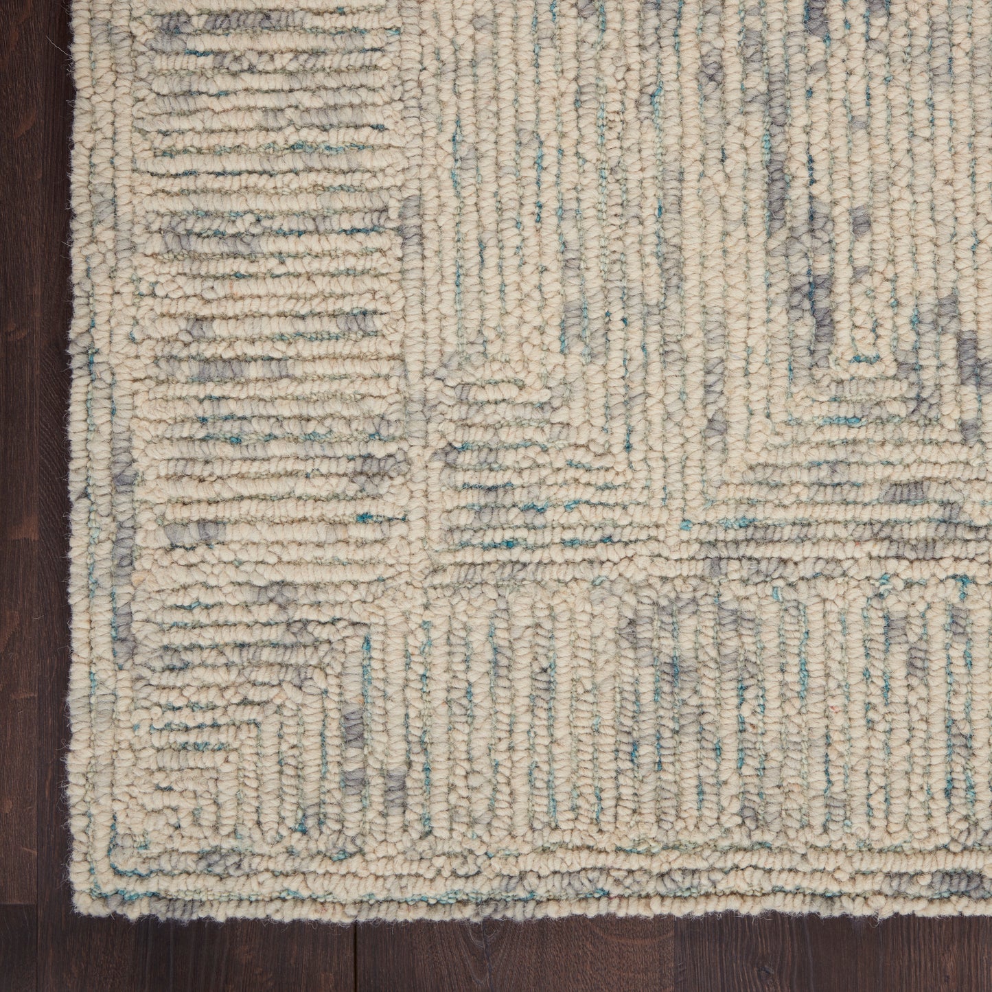 Nourison Home Colorado  Ivory Grey Teal  Contemporary