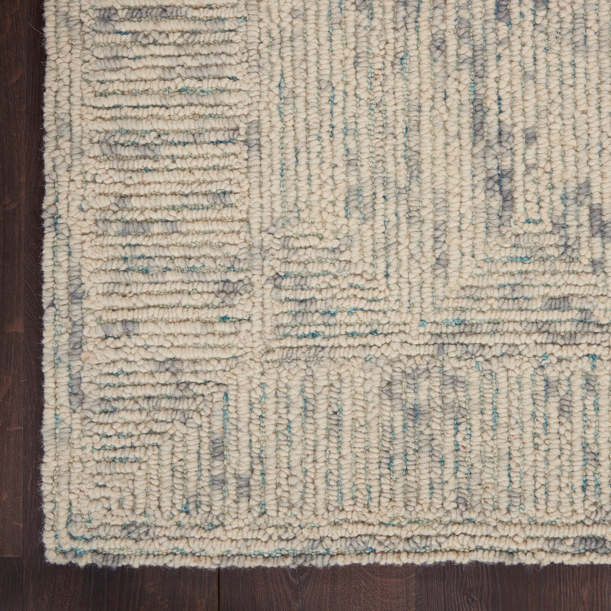 Nourison Home Colorado  Ivory Grey Teal  Contemporary