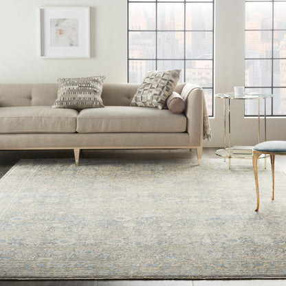 Nourison Home Lustrous Weave  Ivory Blue  