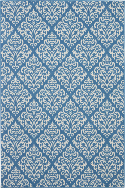 Nourison Home Grafix GRF06 Blue Transitional Power-loomed Rug