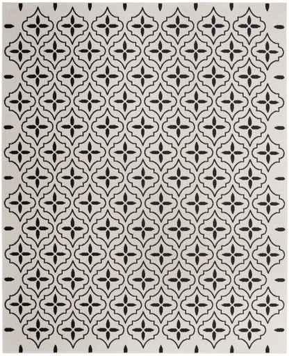 Nourison Home Nourison Essentials NRE04 Ivory Black Contemporary Power-loomed Rug