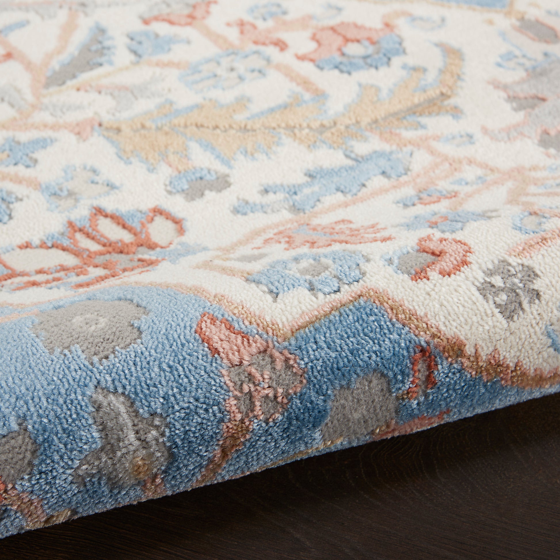 Nourison Home Elation  Ivory Blue  Traditional