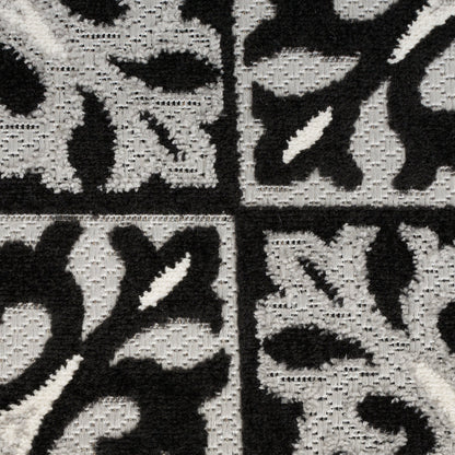 Nourison Home Aloha  Black White  Contemporary