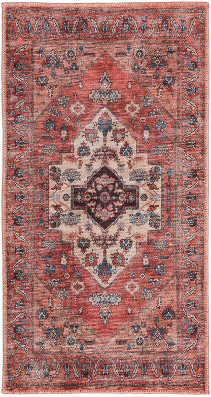Nourison Home Grand Washables GRW03 Rust Multicolor Traditional Power-loomed Rug