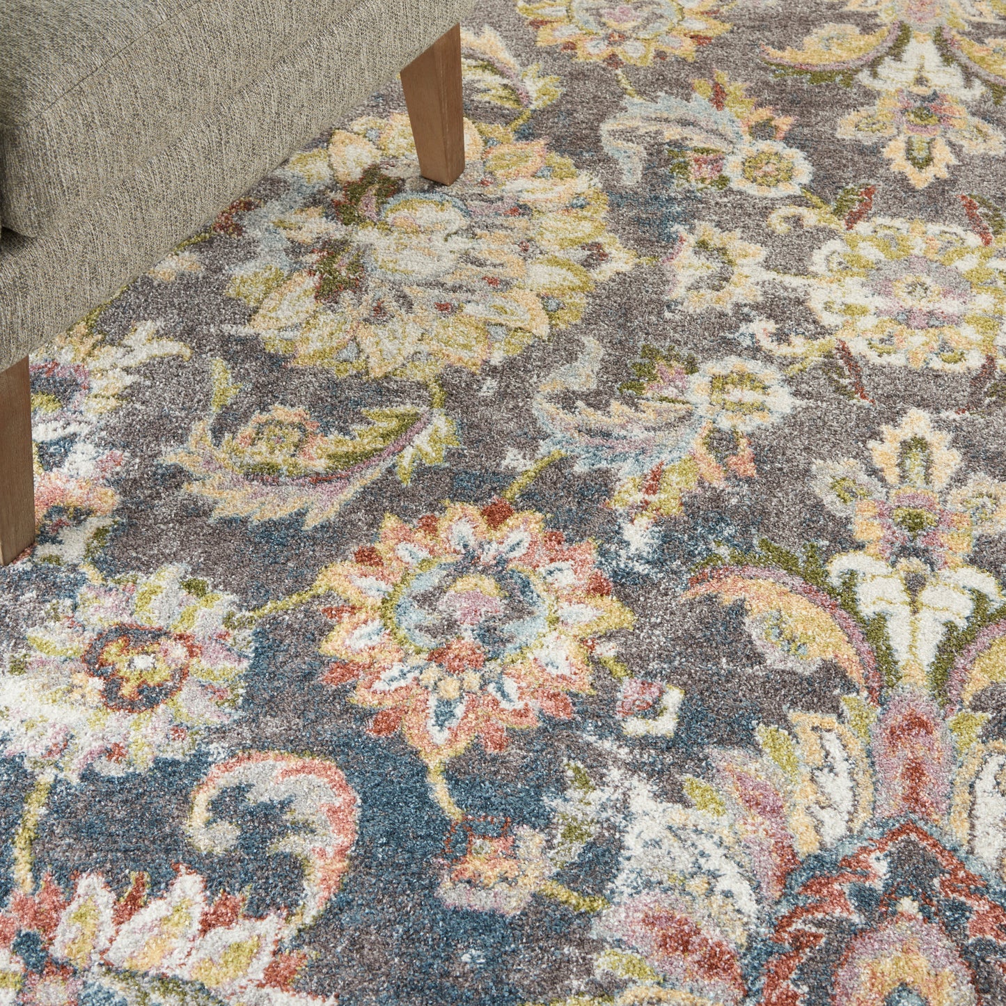 Nourison Home Soraya  Charcoal Multi  Transitional