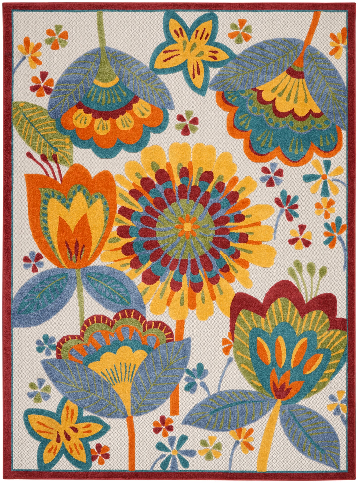 Nourison Home Aloha ALH25 Multicolor Contemporary Power-loomed Rugs