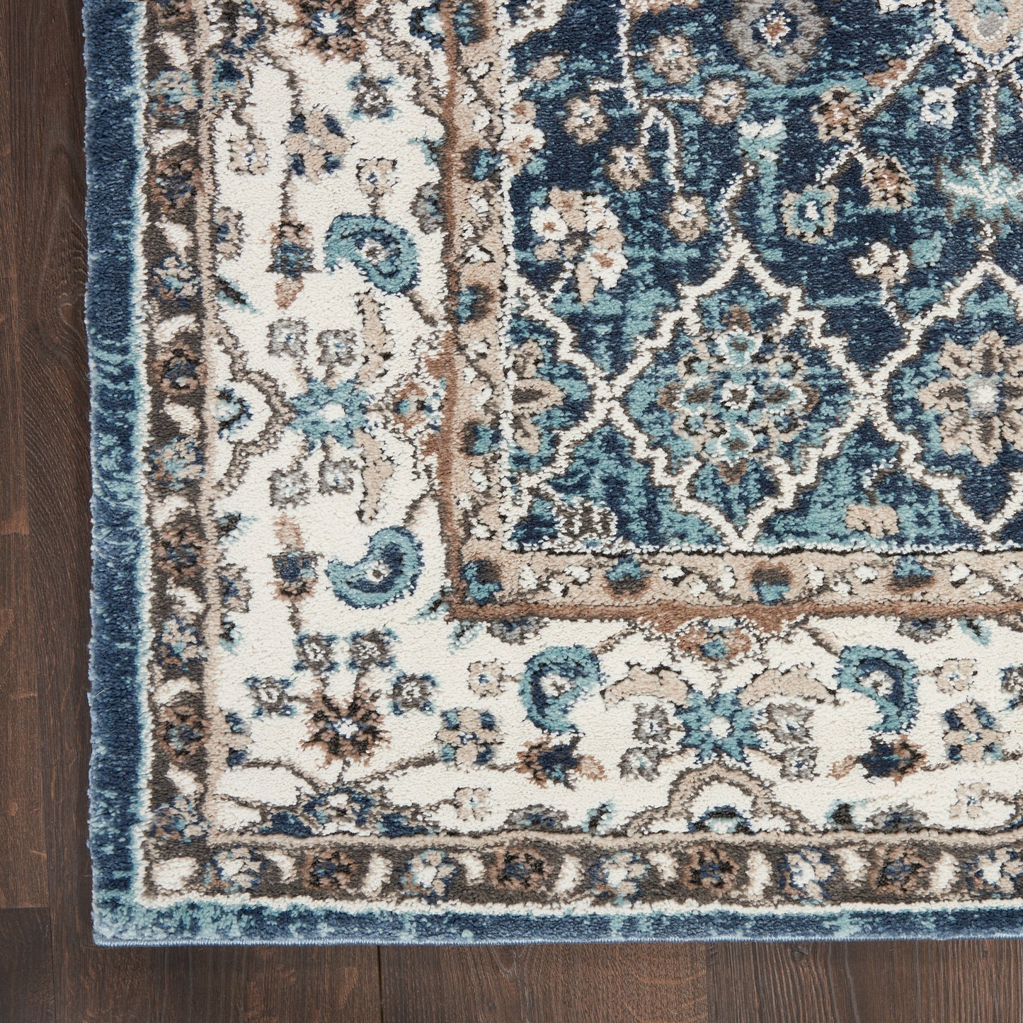 Nourison Home American Manor  Blue Ivory  Traditional