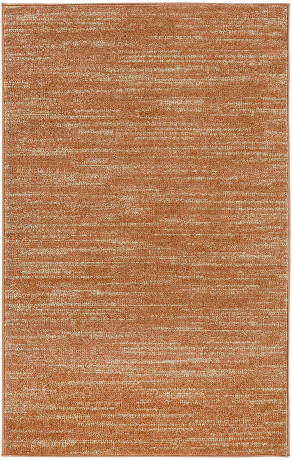 Nourison Home Nourison Essentials NRE01 Rust Contemporary Power-loomed Rug