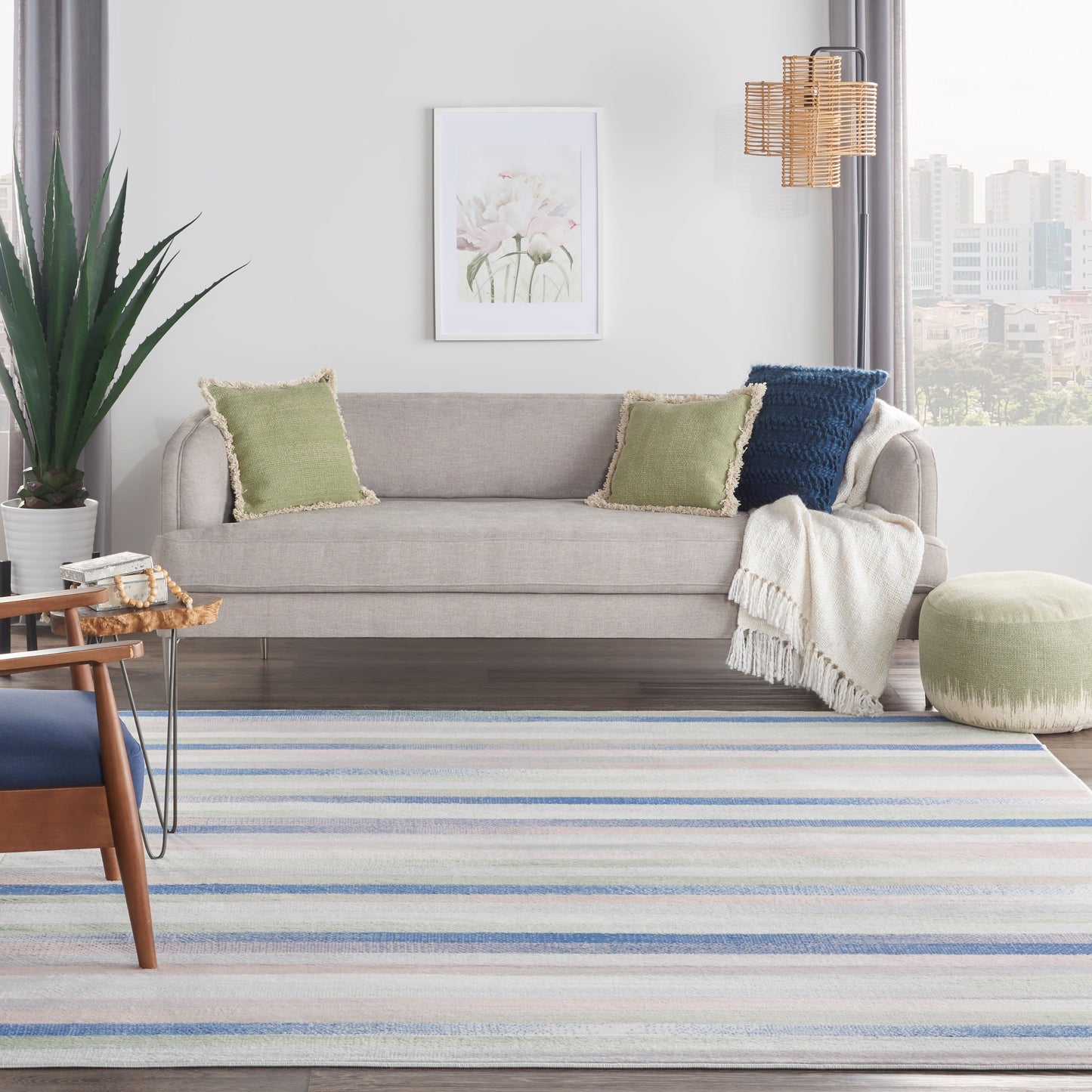 Nourison Home Whimsicle  Ivory Multicolor  Contemporary