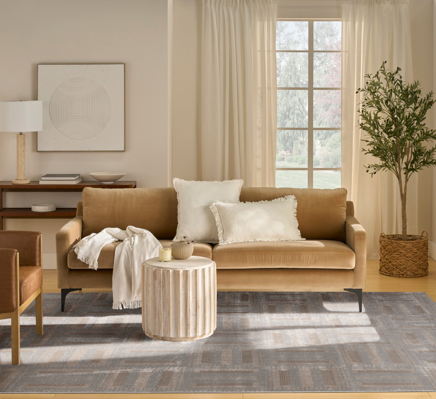 Nourison Home Nordic  Grey Multicolor  Contemporary