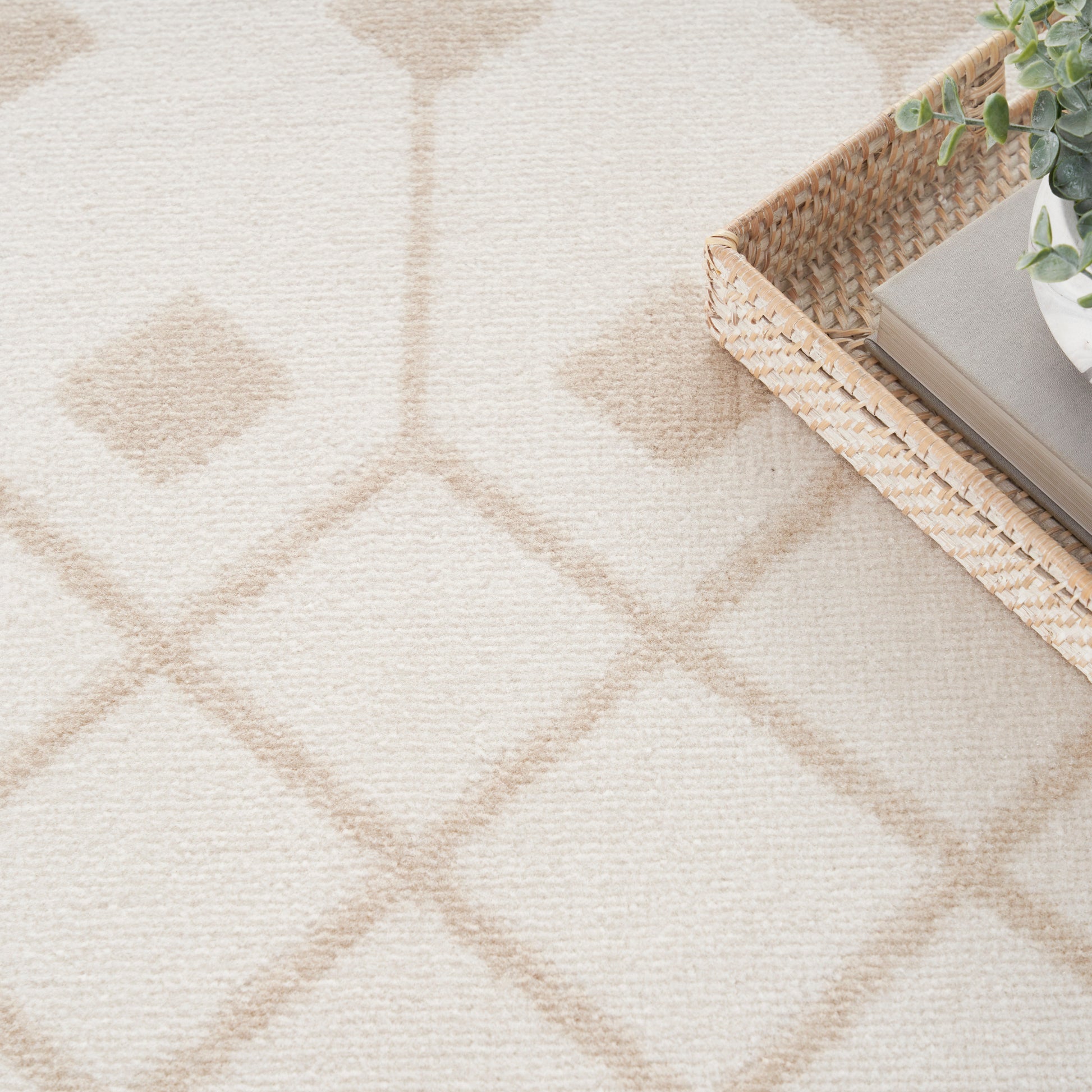 Nourison Home Grafix  Ivory Beige  Transitional