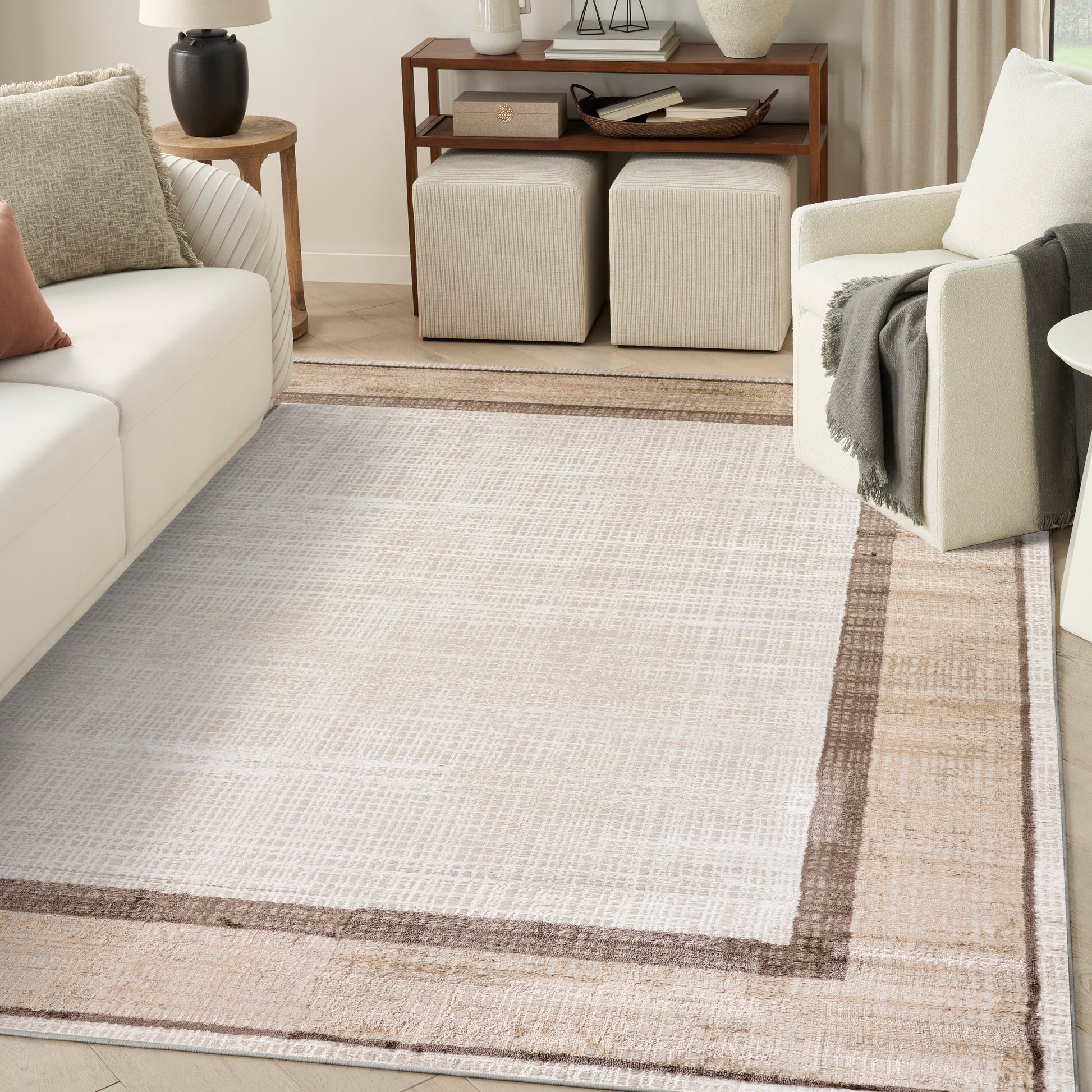 Nourison Home Dekor  Ivory Brown  Contemporary