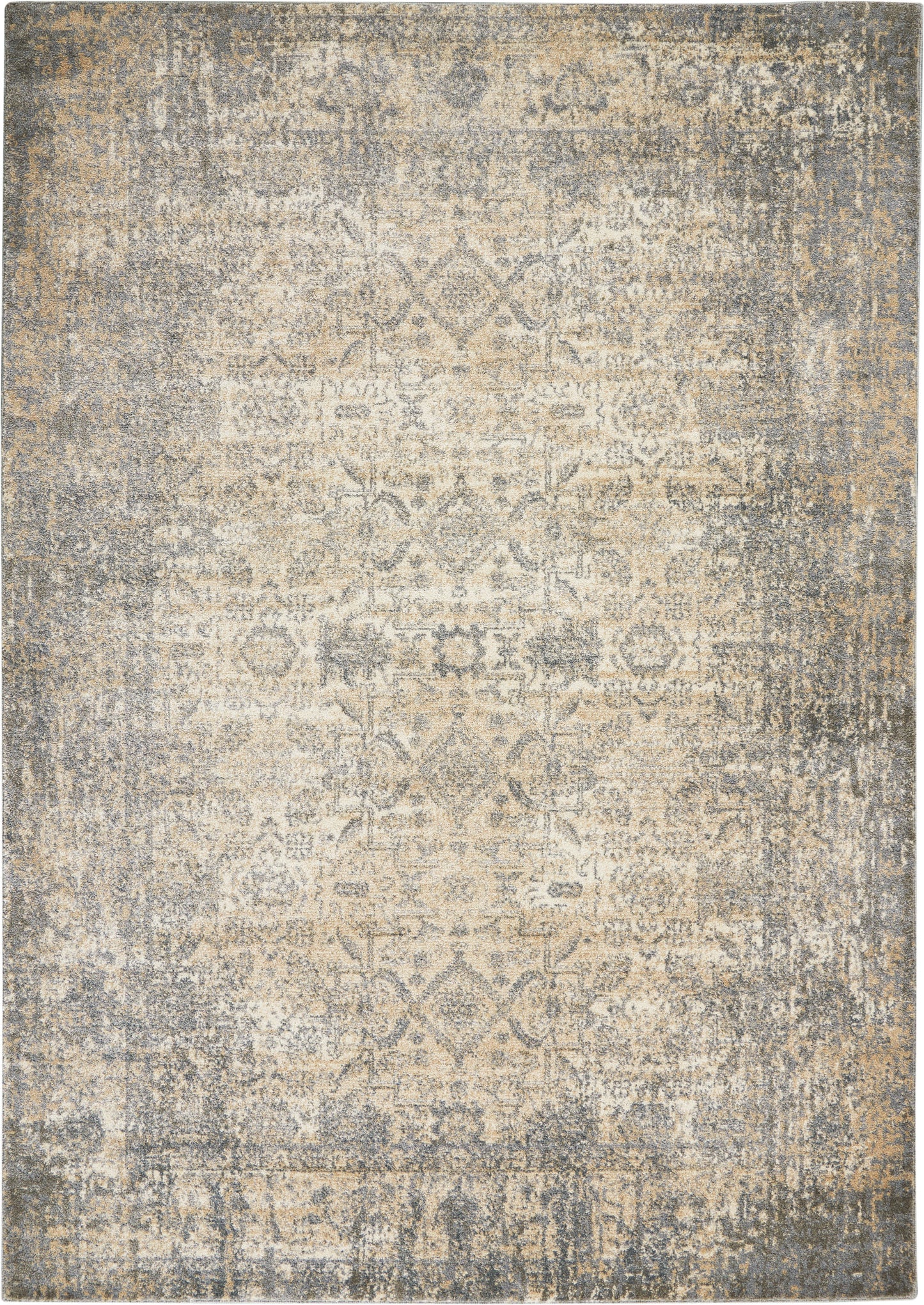 Nourison Home Moroccan Celebration KI3M1 Ivory Slate Traditional Power-loomed Rug