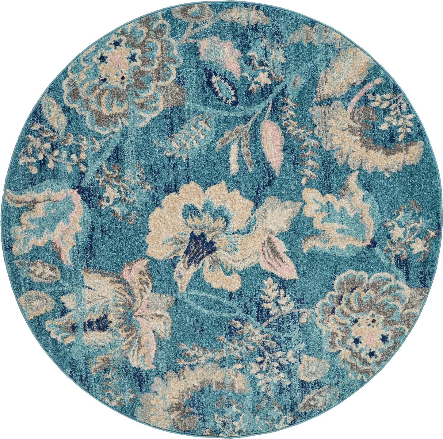 Nourison Home Tranquil TRA02 Turquoise Contemporary Power-loomed Rug