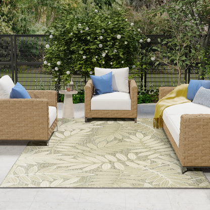 Nourison Home Aloha  Ivory Sage  Contemporary