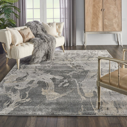 Nourison Home Fusion  Beige Grey  Contemporary