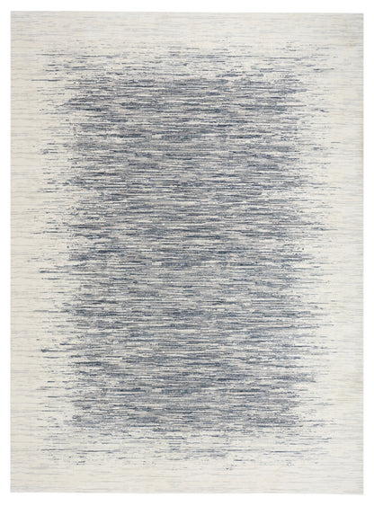 DKNY Grand Street GRN04 Ivory Blue Contemporary Power-loomed Rug