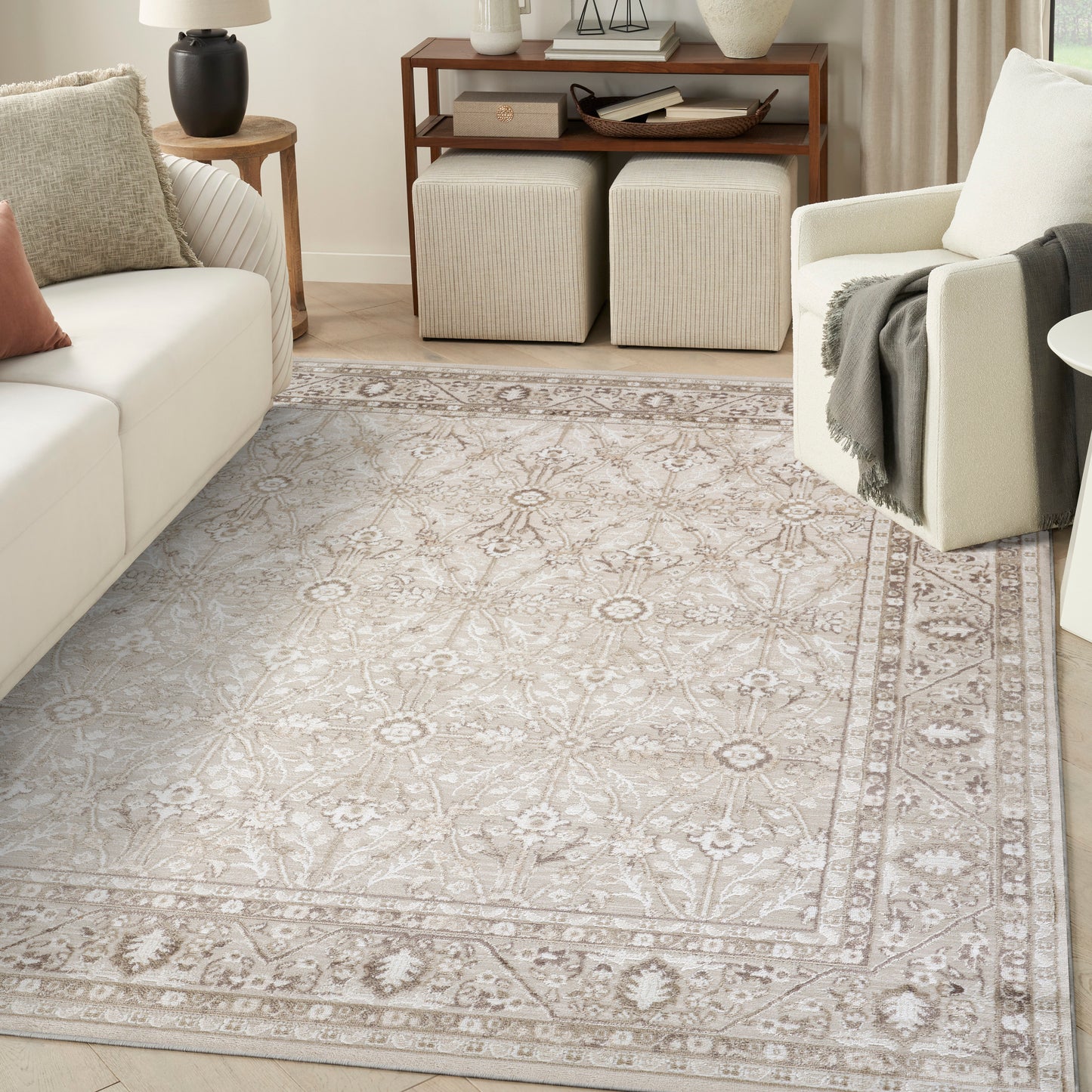 Nourison Home Dekor  Ivory Brown  Traditional