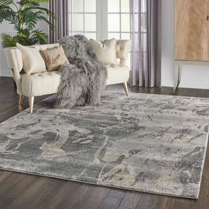 Nourison Home Fusion  Beige Grey  Contemporary