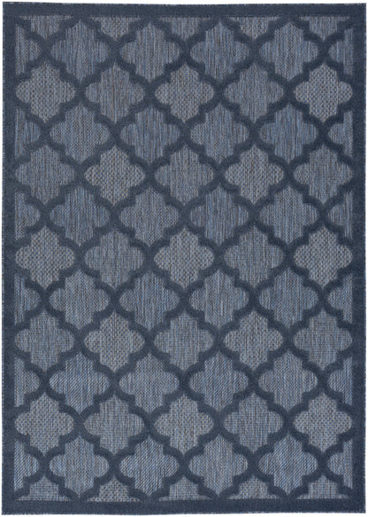 Nourison Home Easy Care NES01 Navy Blue Contemporary Flat Weave Rug