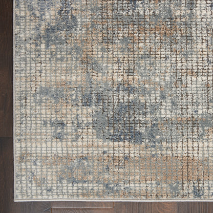 Nourison Home Quarry  Blue Beige  Contemporary