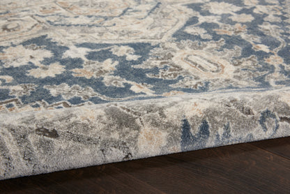 Nourison Home Quarry  Ivory Blue  Traditional