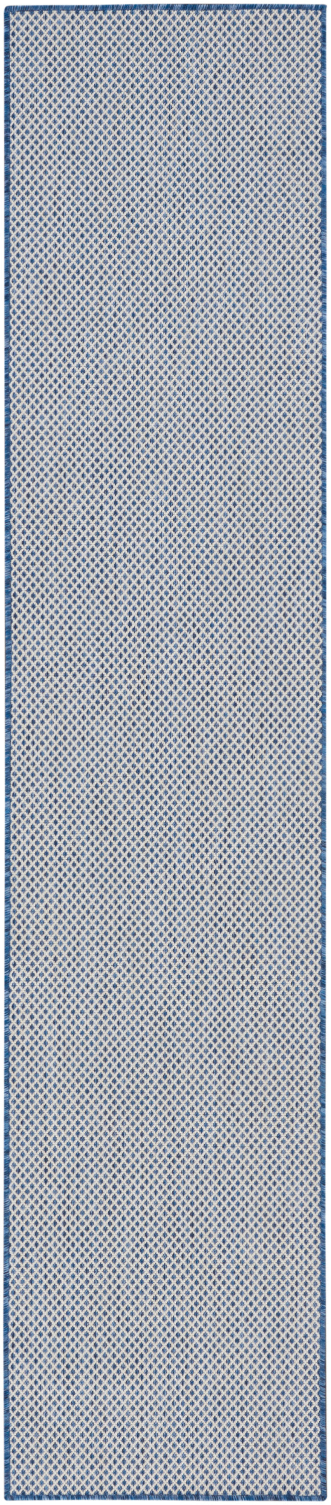 Nourison Home Courtyard COU01 Ivory Blue Contemporary Power-loomed Rug