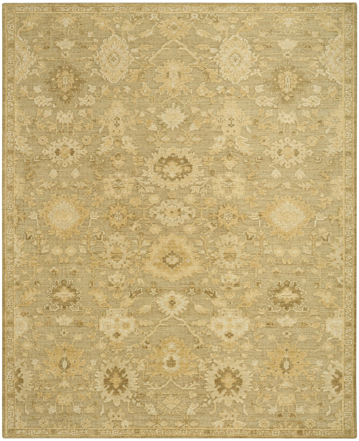 Nourison Home Ravello RVL01 Taupe Beige Traditional Hand Loomed Rug