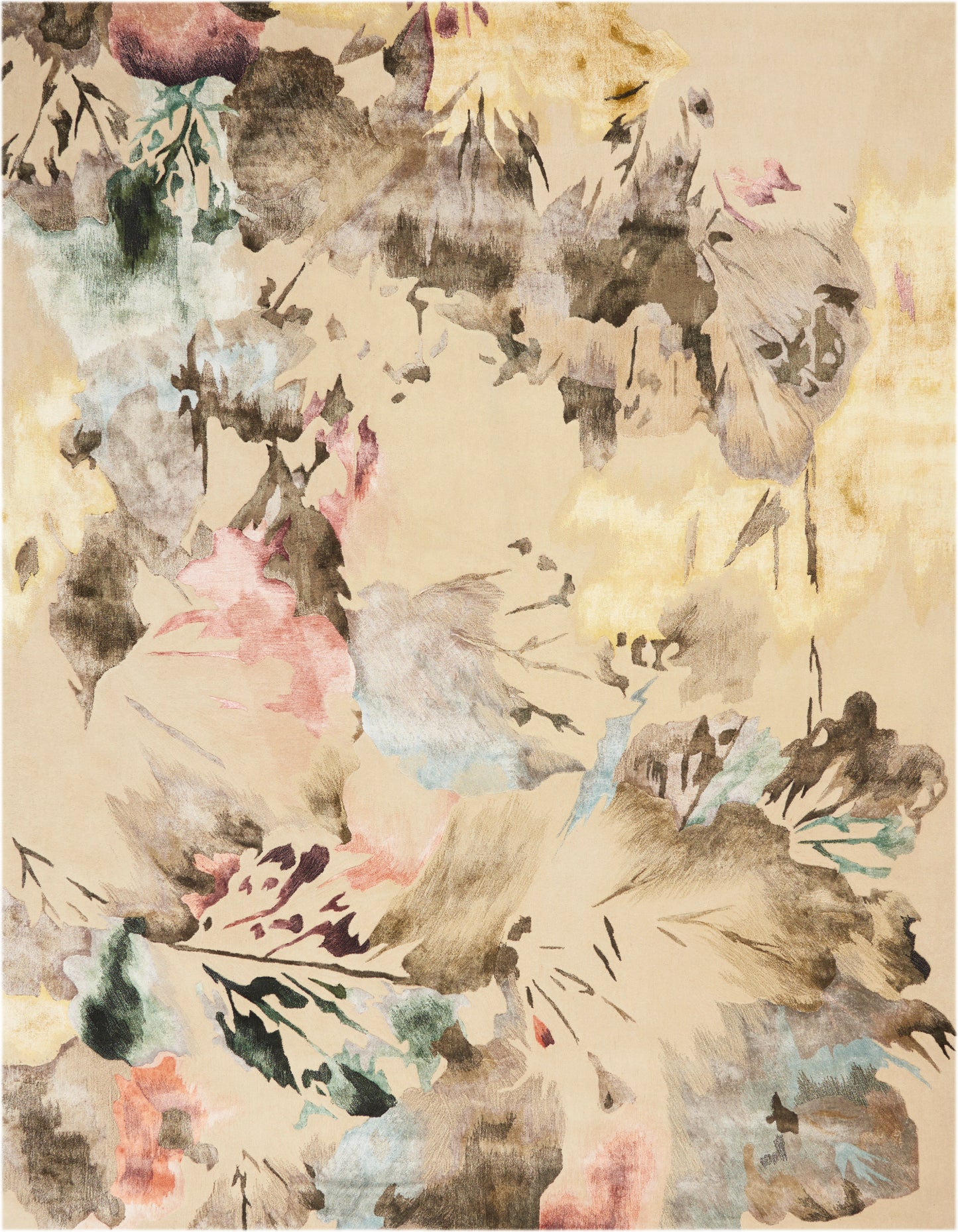 Nourison Home Prismatic PRS15 Beige Multicolor Contemporary Hand Tufted Rug